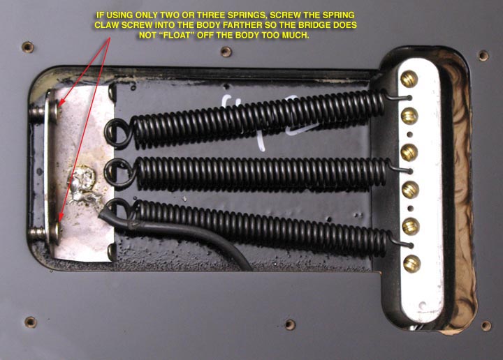 Fender bridge springs clearance